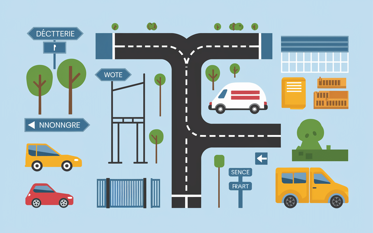 Plan accès facile déchetterie Vandoeuvre