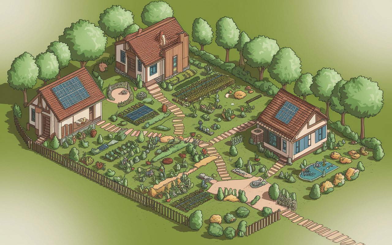 association les colibris projets écovillage vue aérienne