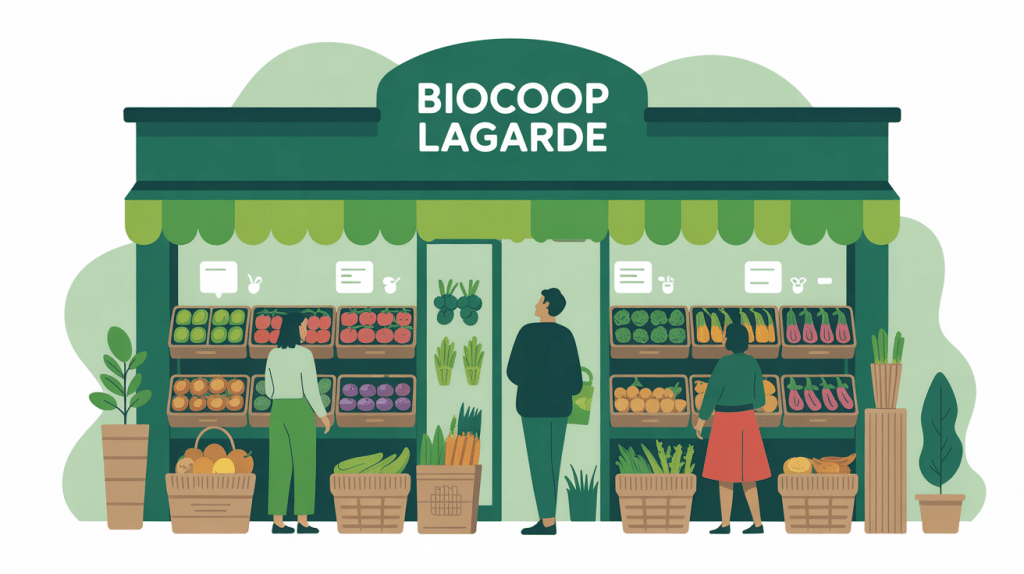 façade magasin biocoop lagarde bio