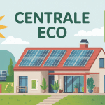 centrale eco maison moderne panneaux solaires batterie