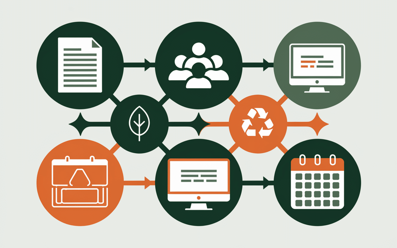 Infographie étapes association blog écolo