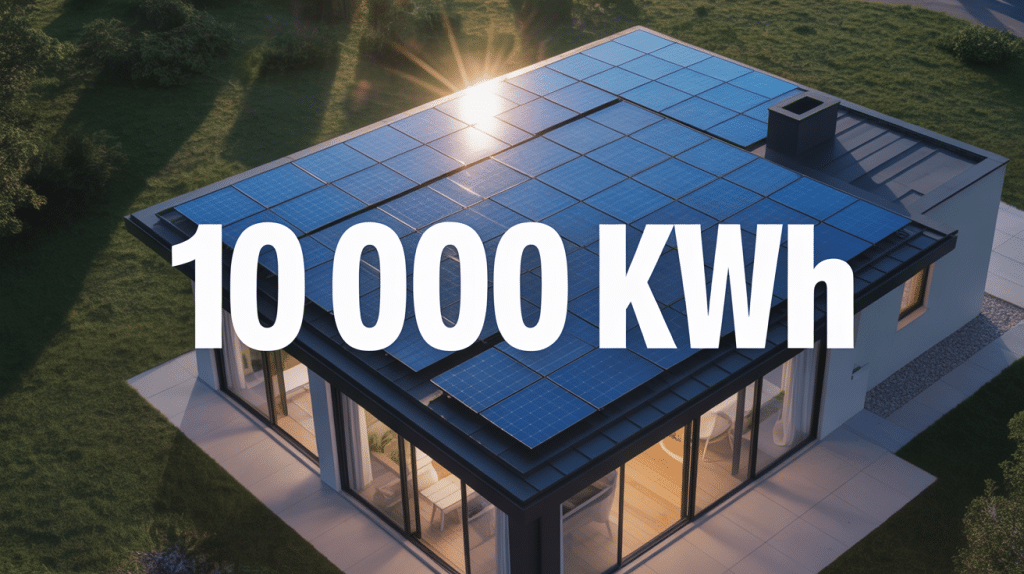 combien de panneaux photovoltaïques pour 10000 kw toiture maison