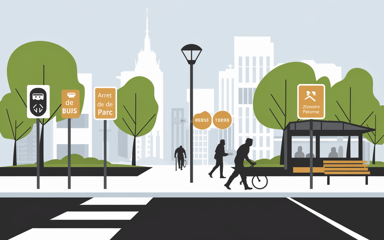 Illustration emplacement poubelles publiques points stratégiques urbains