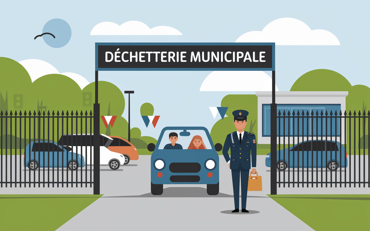 Accès déchetterie Castelnau le Lez entrée portail