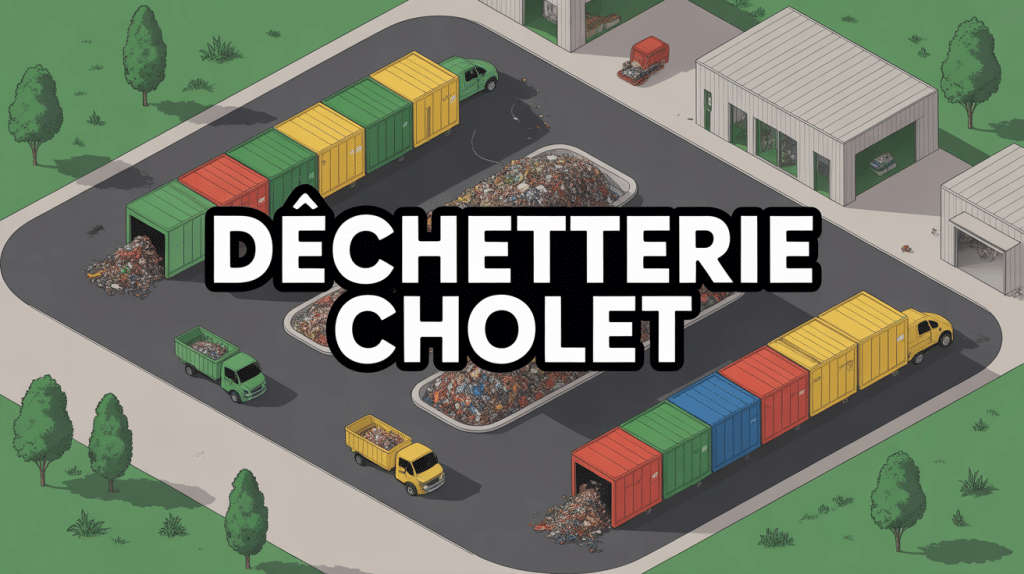 vue aerienne dechetterie cholet containers