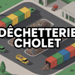 vue aerienne dechetterie cholet containers