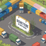 vue aérienne déchetterie crepy en valois zones tri