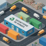 vue aérienne déchetterie Donges centre recyclage
