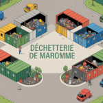 Vue panoramique déchetterie Maromme centre recyclage