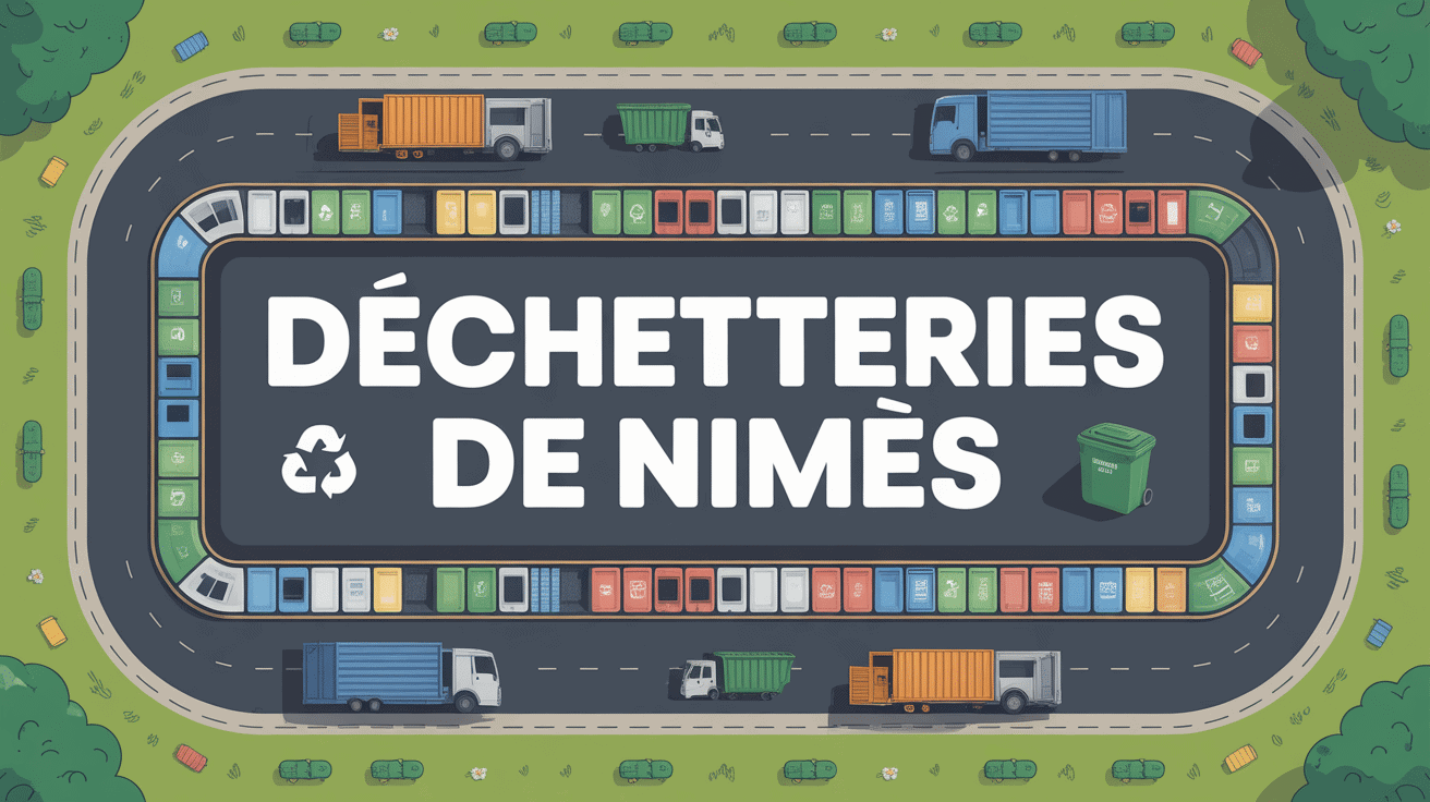 Vue aérienne centre déchetterie Nîmes