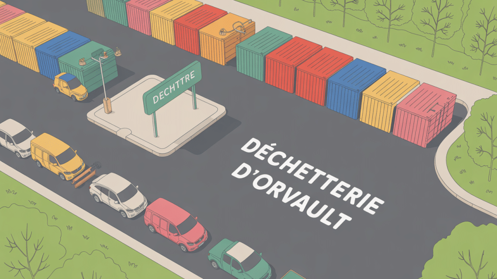 Vue aérienne déchetterie Orvault containers