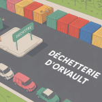 Vue aérienne déchetterie Orvault containers