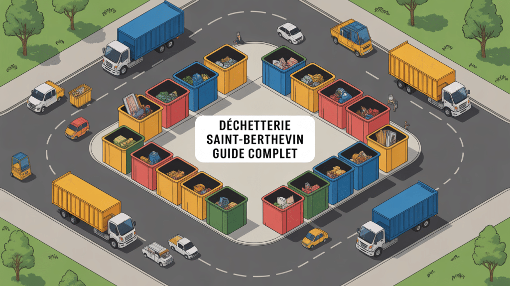 Vue aérienne déchetterie Saint Berthevin tri sélectif
