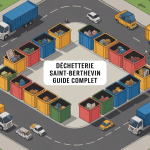 Vue aérienne déchetterie Saint Berthevin tri sélectif