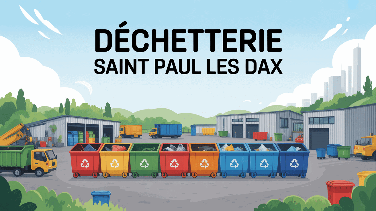 Vue centre déchetterie Saint Paul les Dax moderne