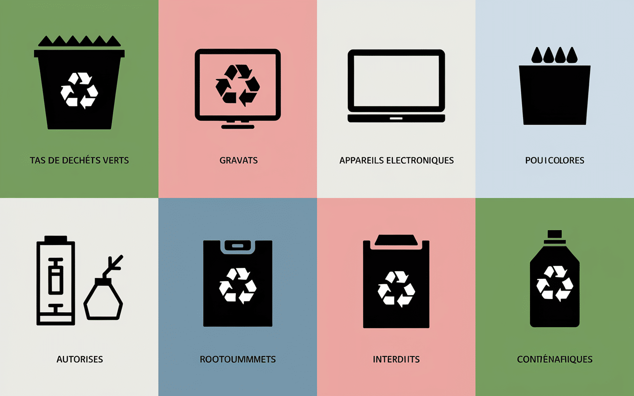 Déchets acceptés refusés déchetterie Saint Sever infographie