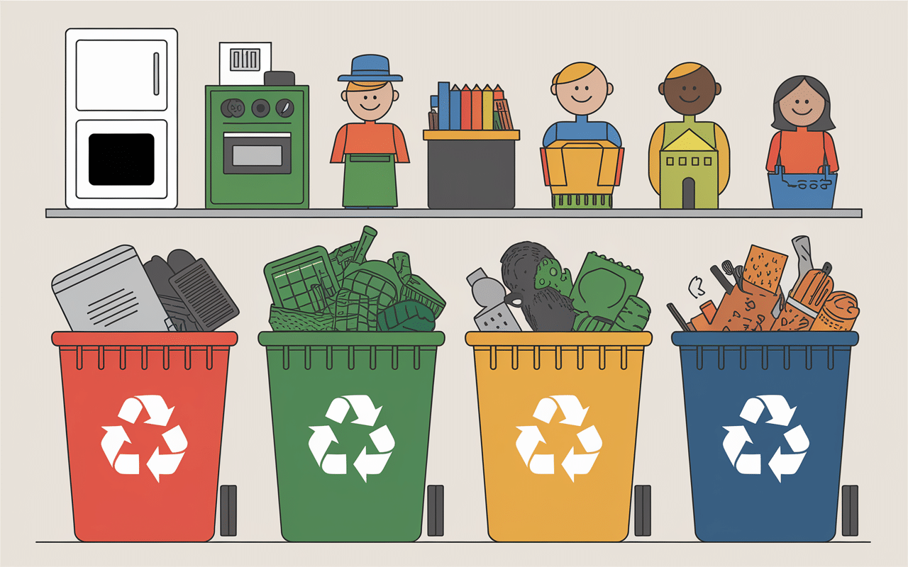 Tri des déchets déchetterie Seclin conteneurs recyclage