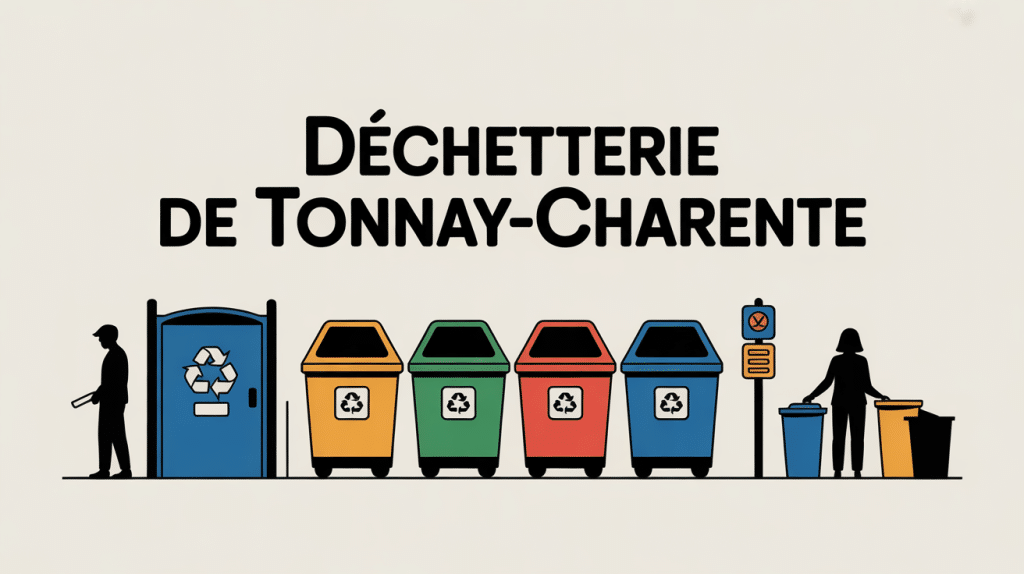 déchetterie tonnay charente panneau bennes et personnes