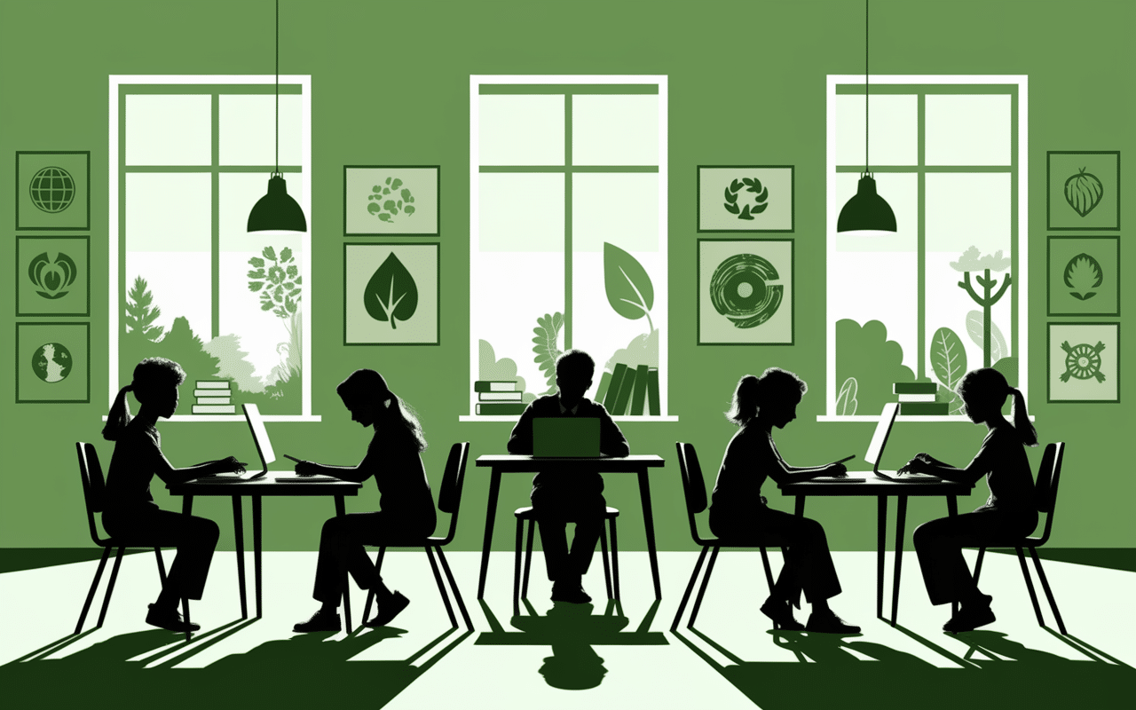 Groupe ecogest salle classe écologique