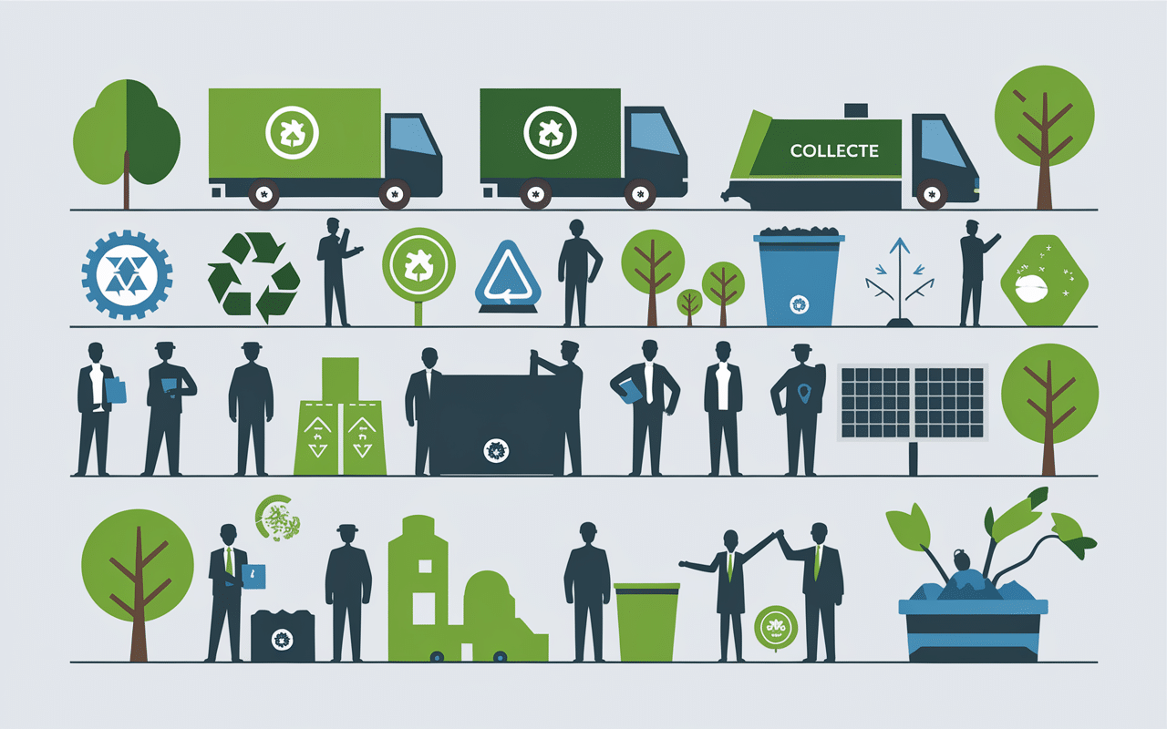 Professionnels et activites de gestion des dechets par une environmental services association