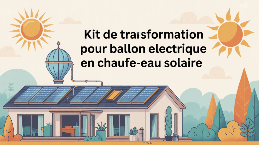 Maison moderne panneaux solaires kit transformation ballon électrique en chauffe eau solaire