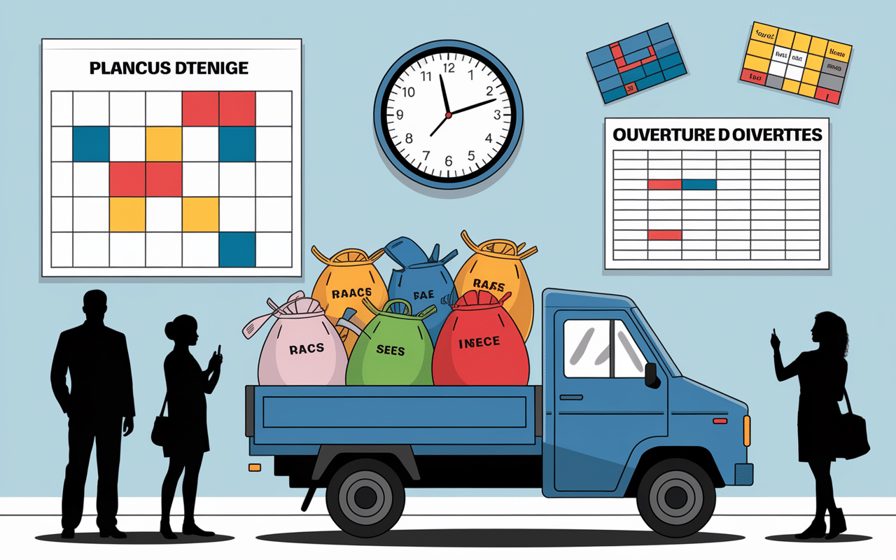Planification de visite déchèterie Romans carte horaires