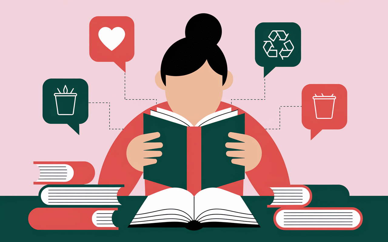 ou jeter les livres tri icones