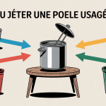 Ou jeter une poele usagée : illustration tri et recyclage