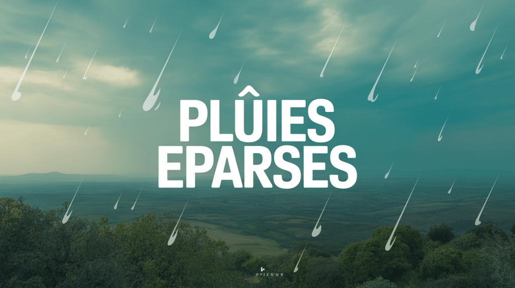 Pluies éparses paysage avec averses localisées