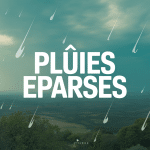 Pluies éparses paysage avec averses localisées