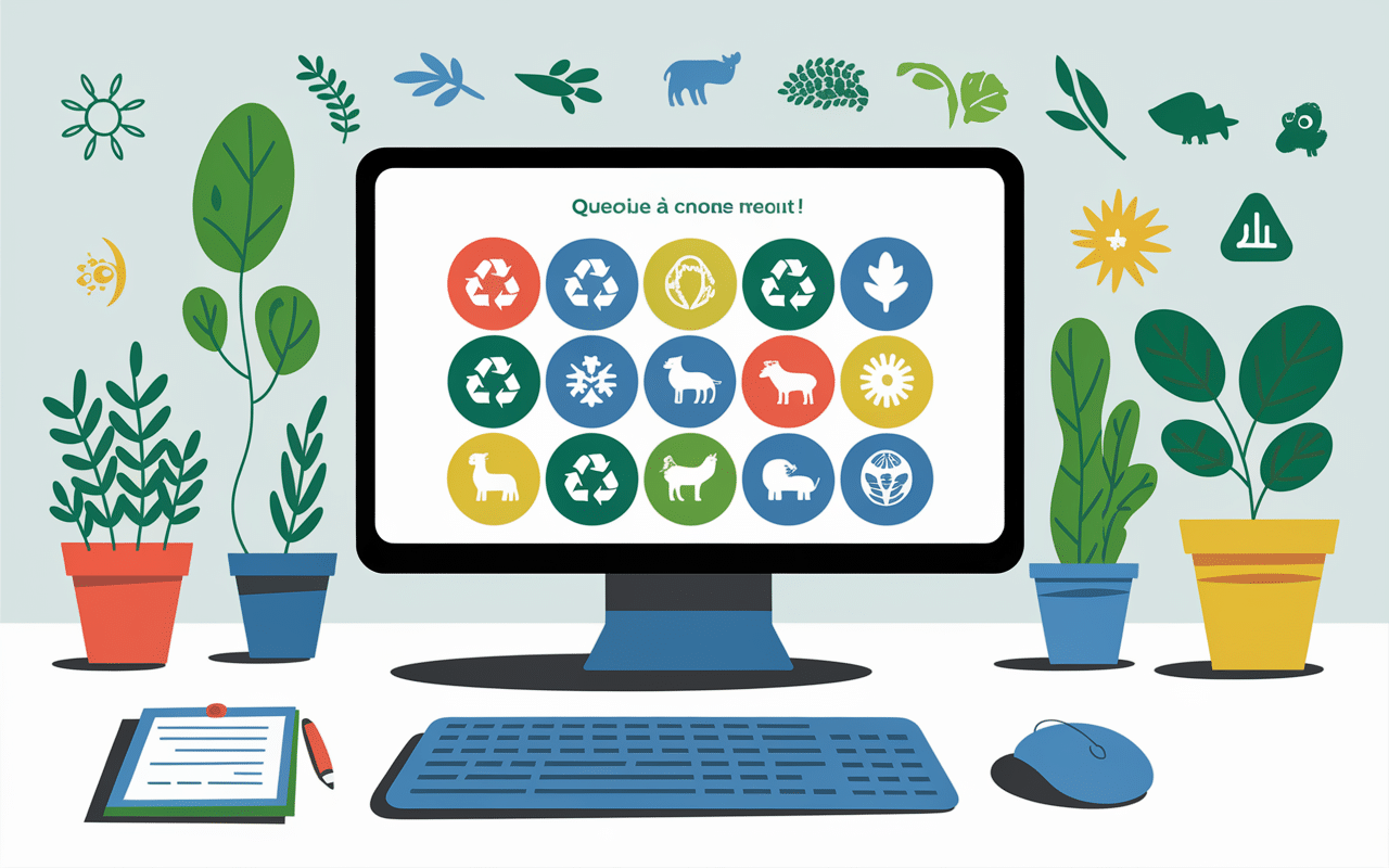 quiz de la journée de la terre google écran ordinateur questions QCM