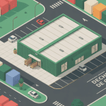 Vue aérienne site déchetterie Chaniers