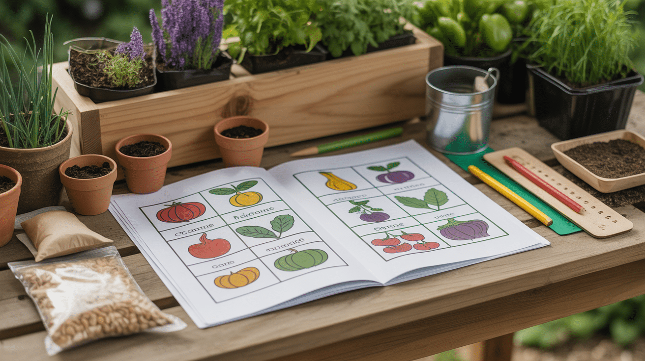 table planification association légumes potager pdf document graines semis