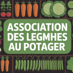 vue aérienne potager avec légumes rangés association légumes potager pdf