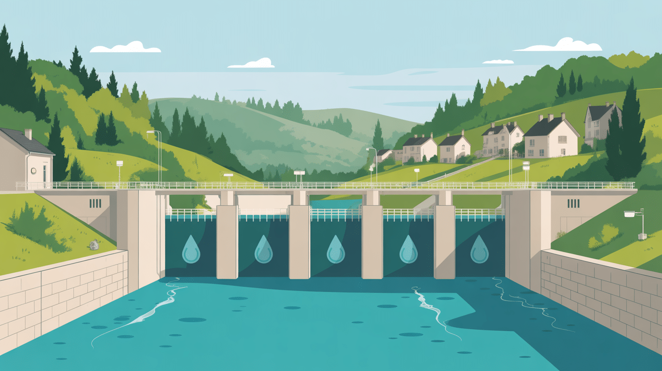 Gestion de l'eau au barrage de la Palisse