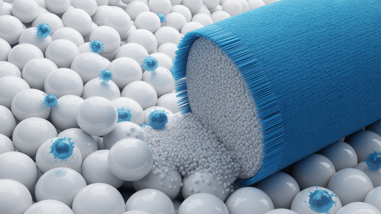 Bille céramique lessive action sur linge