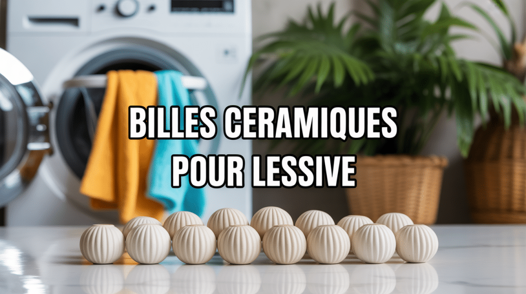 Bille céramique lessive près de machine à laver