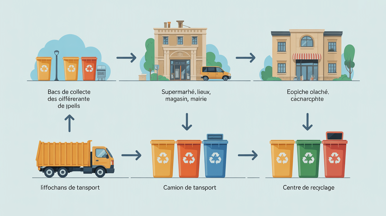 Schéma collecte piles corepile infographique