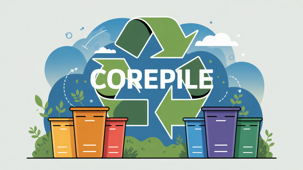 Illustration corepile modern piles recycle