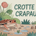 crotte de crapaud visible dans jardin naturel