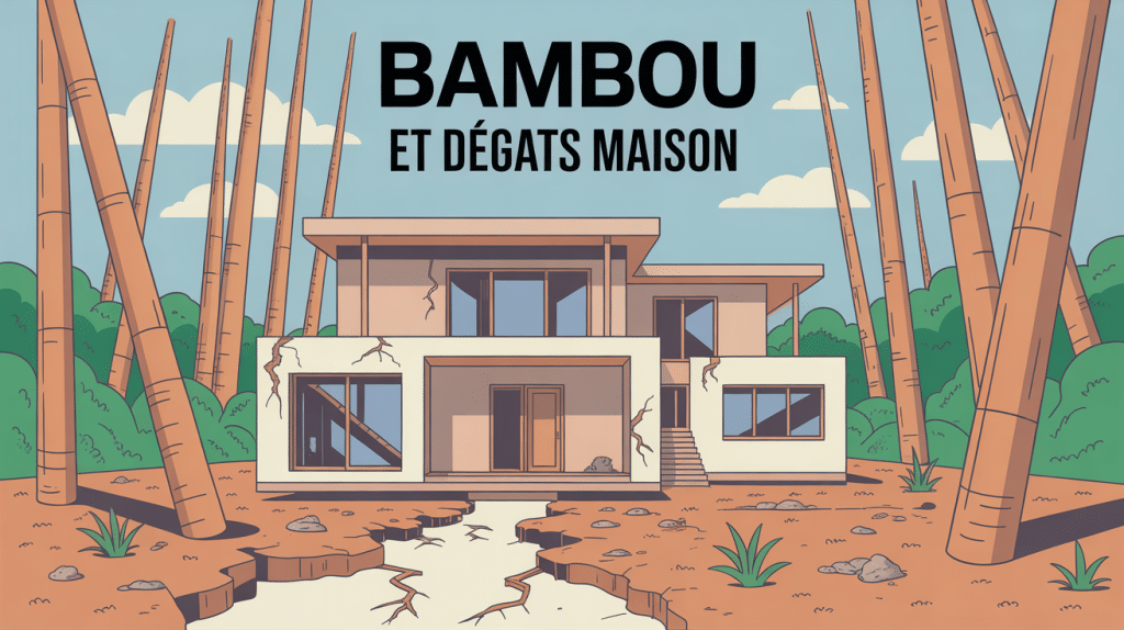 degat bambou maison illustration fissures fondations