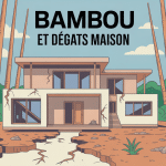 degat bambou maison illustration fissures fondations