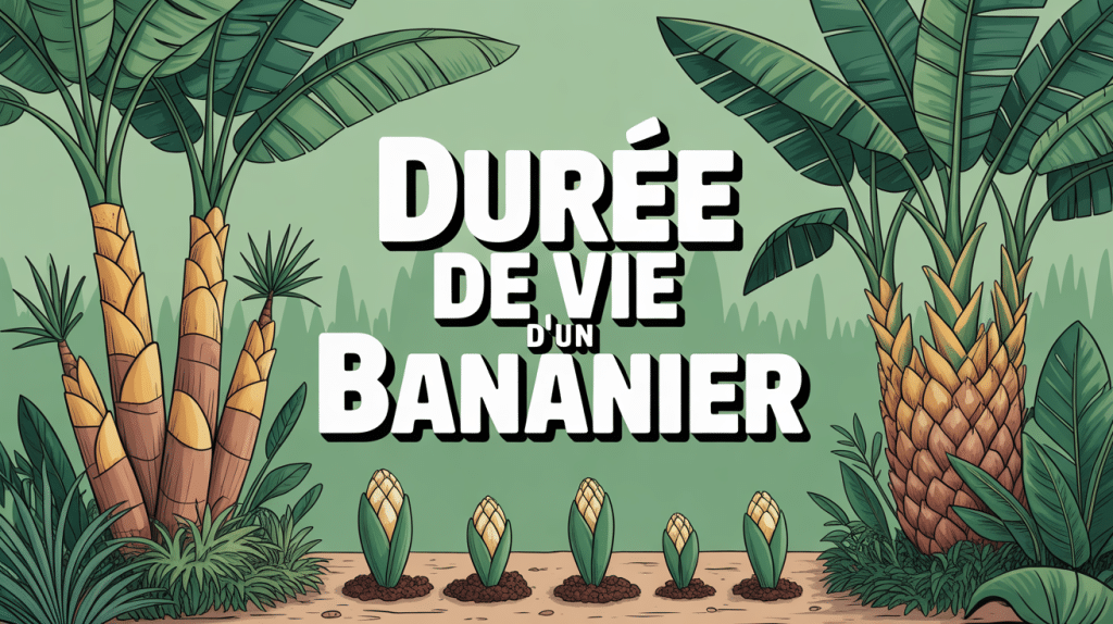 Illustration durée de vie d'un bananier avec rejets