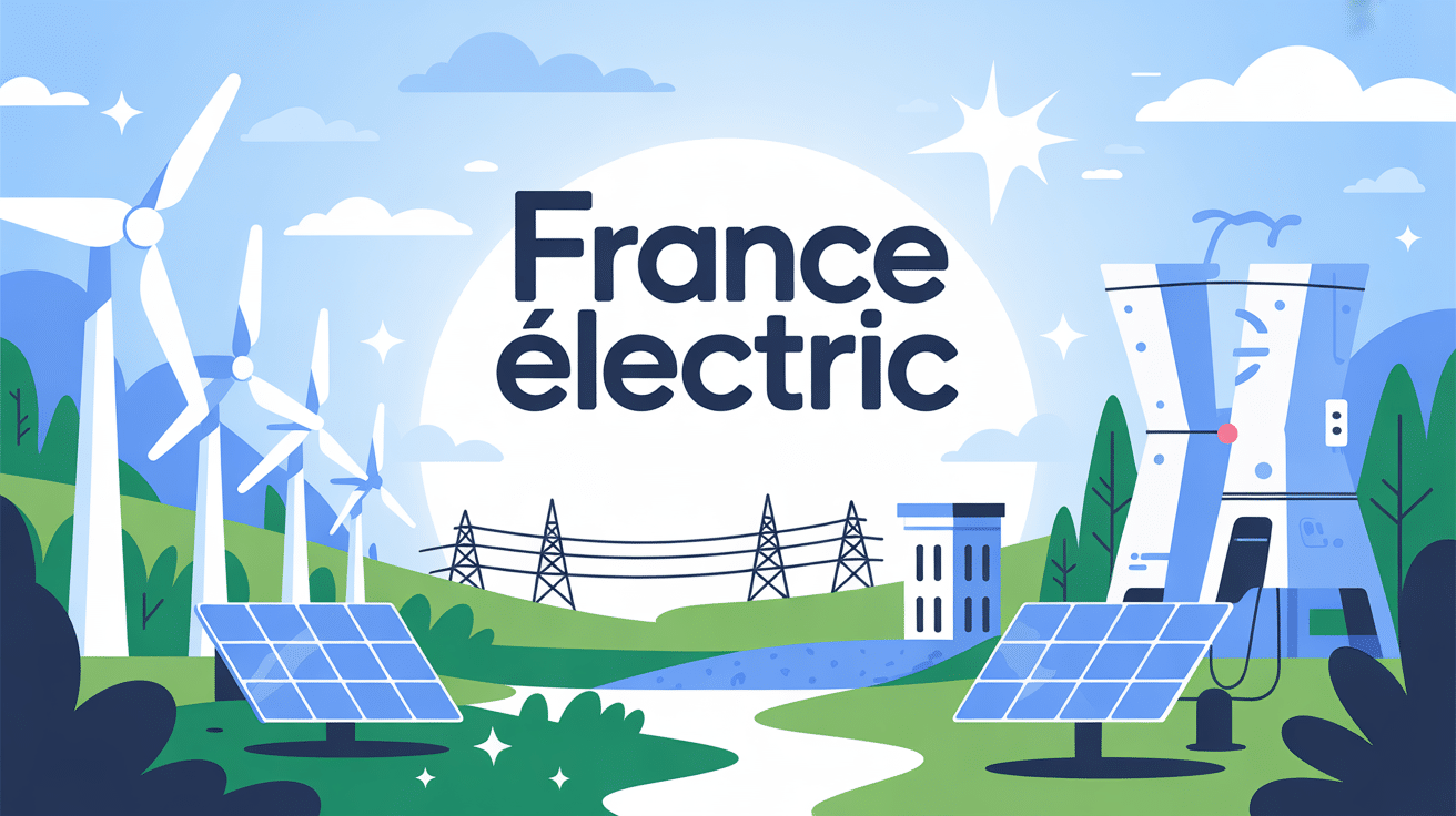 france electric illustration secteur énergique moderne