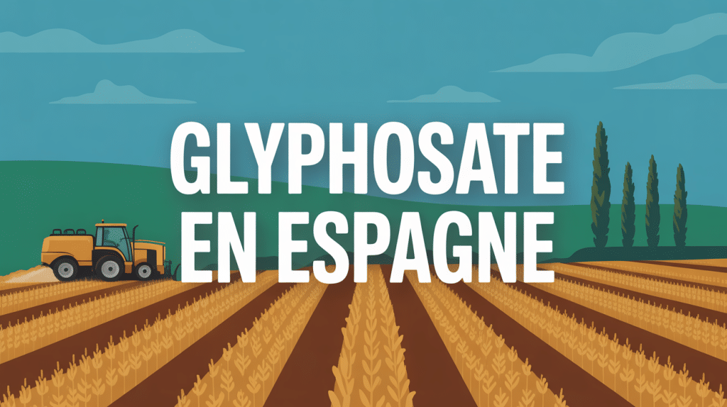 Glyphosate Espagne tracteur dans champs de céréales