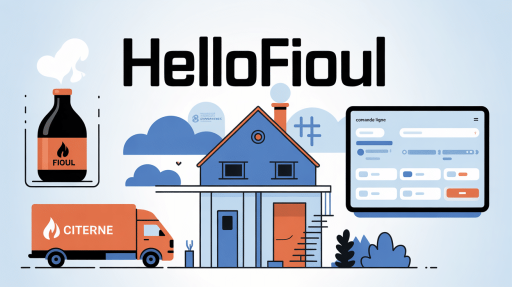 Illustration Hellofioul maison cuve fioul livraison camion et commande en ligne
