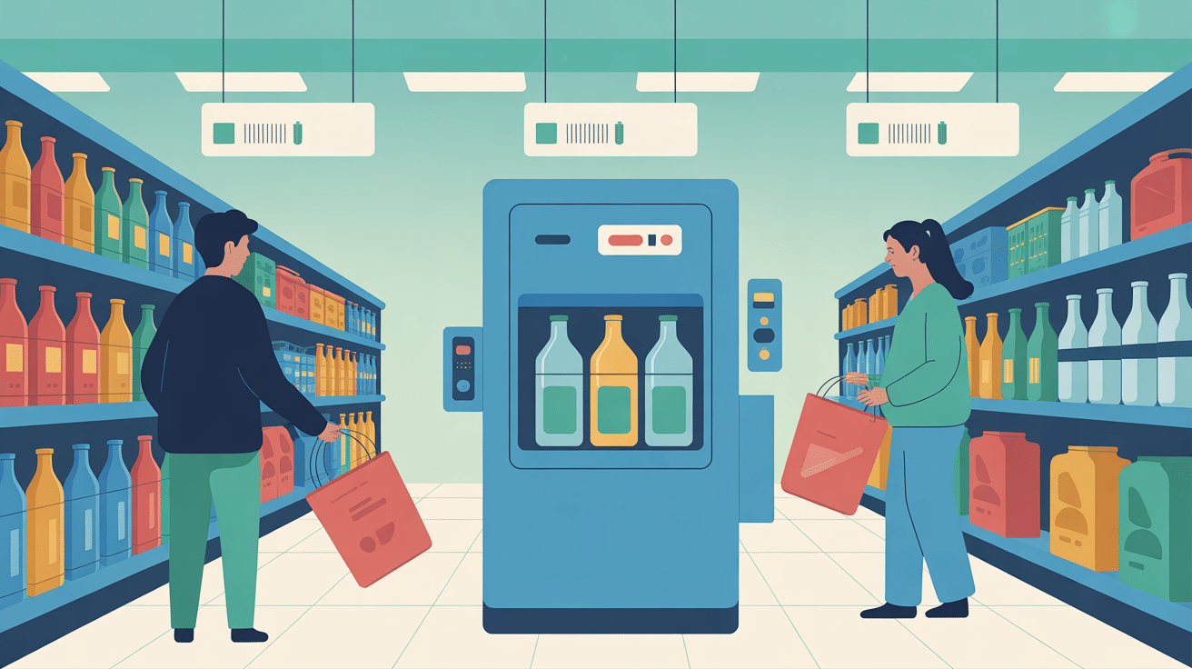 Scène la consigne collecte supermarché