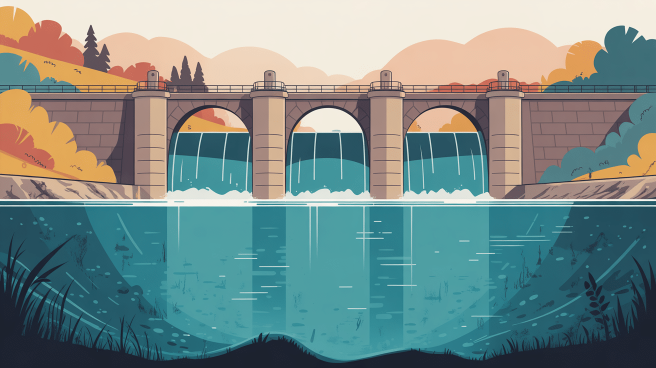 barrage lac de guerledan vide fond vaseux vestiges