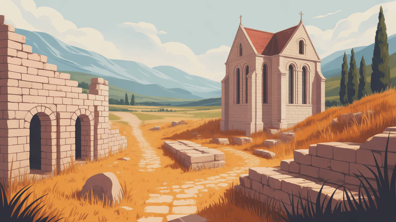 vestiges archeologiques lac de guerledan vide fondations murs anciens