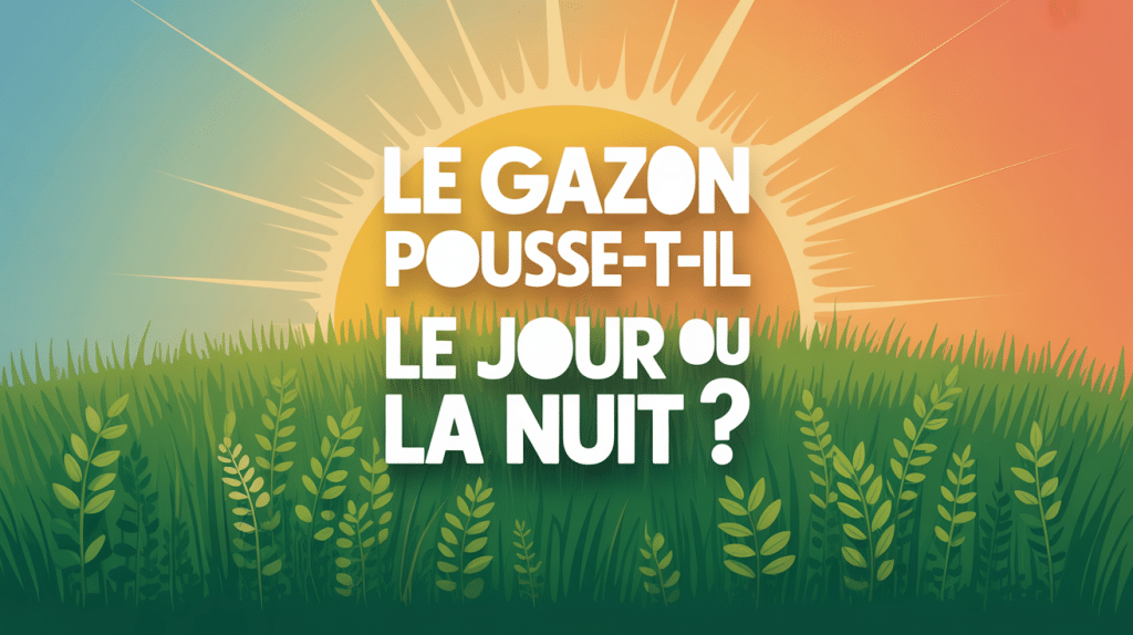 le gazon pousse la nuit ou le jour pelouse verte soleil cycle jour nuit